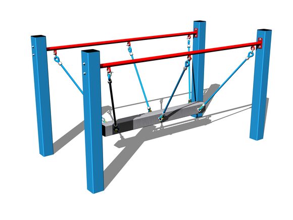 Punte cu lanțuri LL101KB - albastru (înălțime de cădere 1 m)