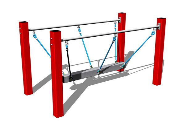 Punte cu lanțuri LL101KR - roșu (înălțime de cădere 1 m)