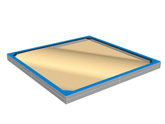 Scaune pe marginea gropii cu nisip 4x4 m SP440KB - albastru