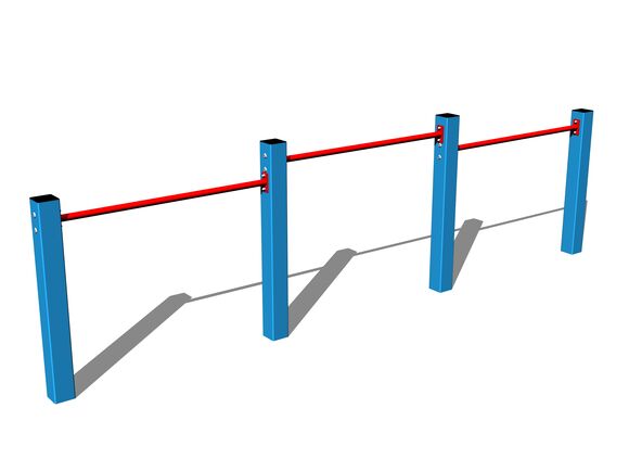 Stand de fitness triplu HR301KB - albastru (înălțime de cădere 1 m)