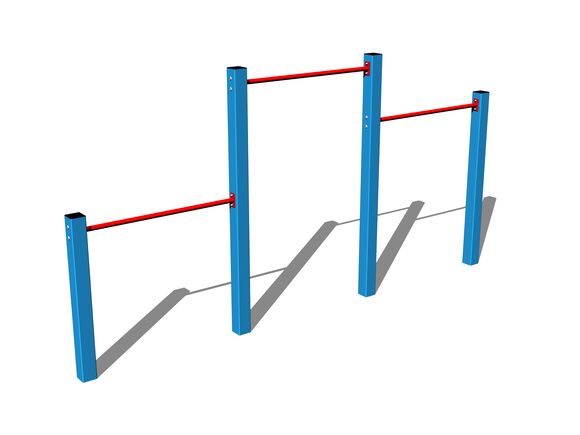 Stand de fitness triplu HR301KB - albastru (înălțime de cădere 1,5 m)