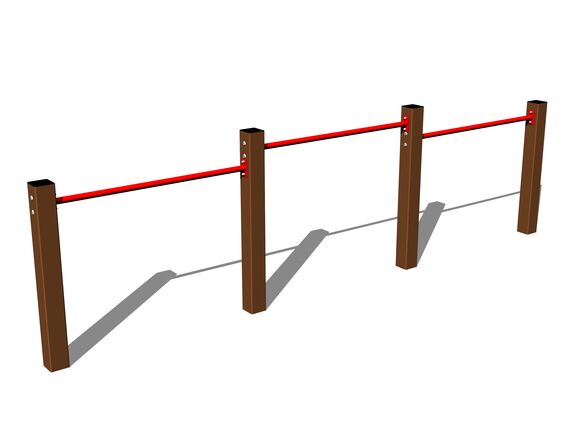 Stand de fitness triplu HR301KW - maro (înălțime de cădere 1 m)