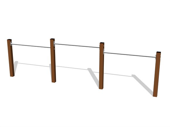 Stand de fitness triplu - maro (înălțime de cădere 1 m)