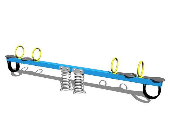 Cumpănă cu patru scaune pe arcuri VH400KB - albastru