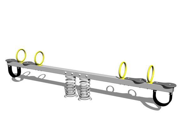 Cumpănă cu patru scaune pe arcuri VH400KS - argintiu