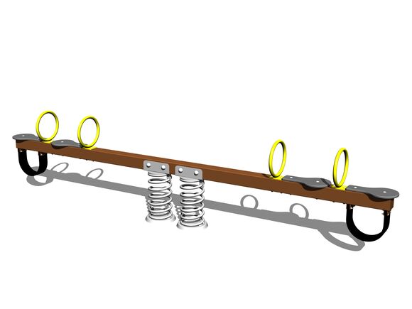 Cumpănă cu patru scaune pe arcuri VH400KW - maro