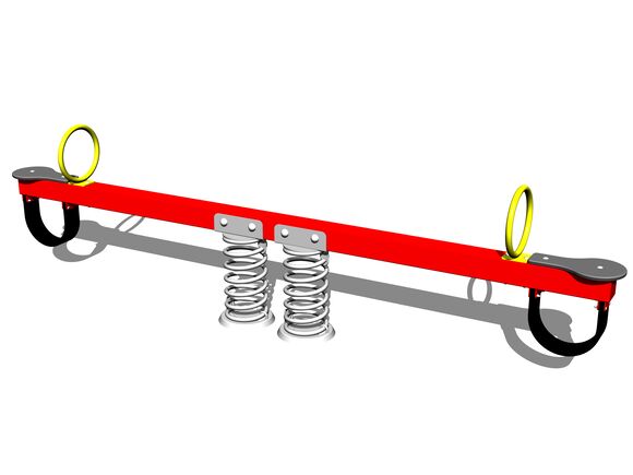 Cumpănă cu două scaune pe arcuri VH200KR - roșu