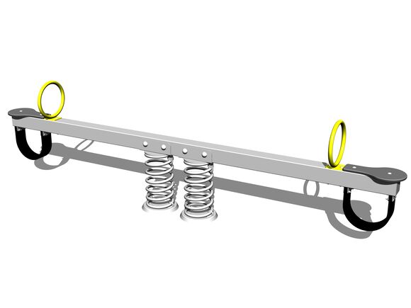 Cumpănă cu două scaune pe arcuri VH200KS - argintiu