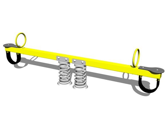 Cumpănă cu două scaune pe arcuri VH200KY - galben