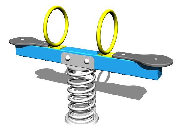 Cumpănă cu două scaune pe arc VH102KB - albastru