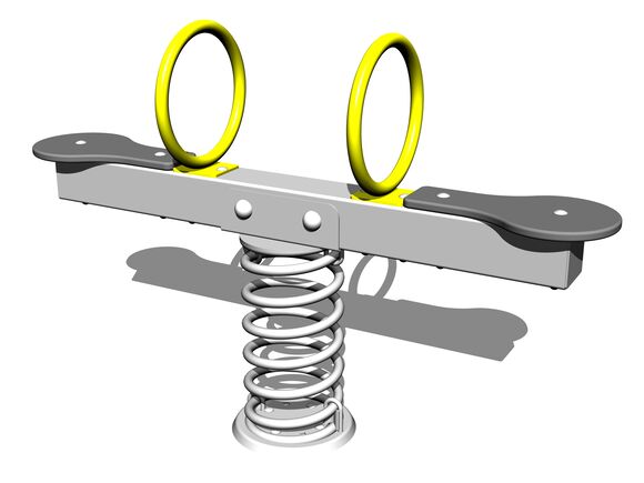 Cumpănă cu două scaune pe arc VH102KS - argintiu