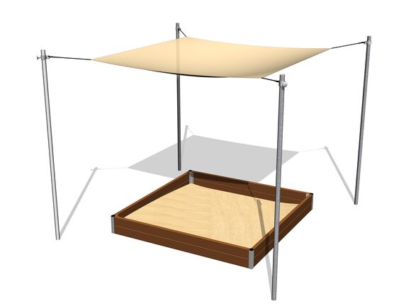 Umbrar pentru groapa cu nisip 2x2 m (ajustabil) ZP222