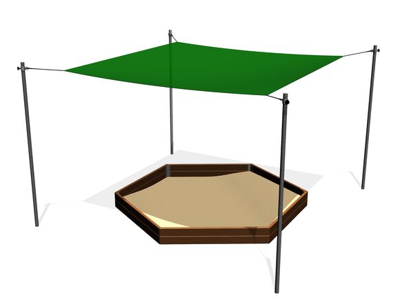 Umbrar pentru groapa cu nisip hexagonală (ajustabil) ZP601