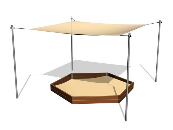 Umbrar pentru groapa cu nisip hexagonală (ajustabil) ZP602