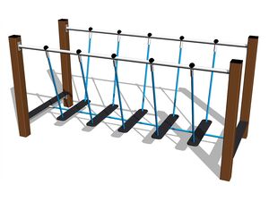 Pod de frânghie - maro (înălțime de cădere 1 m)