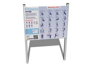 Panou de informare cu reguli de utilizare și plan de fitness