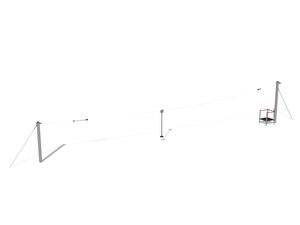 Tiroliană cu un singur stâlp LD011K - galvanizat
