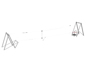 Tiroliană cu doi stâlpi LD021K - galvanizat