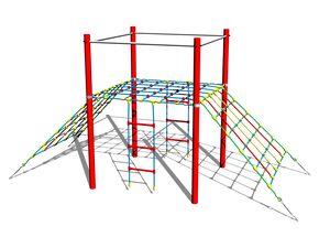 Rampă din corzi cu două feţe LP140K - metal (înălțime de cădere 1,5 m)