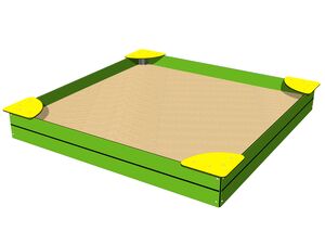 Cutie de nisip cu scaune 2x2 m PIP2020LY