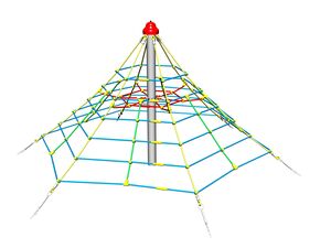 Piramidă de cățărare PY620K (înălțime de cădere 1 m, cu 6 dispozitive de pretensionare)