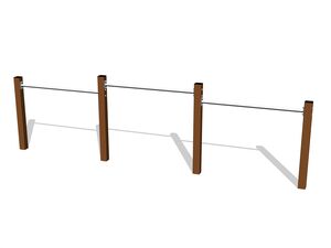 Stand de fitness triplu - metal (înălțime de cădere 1 m)