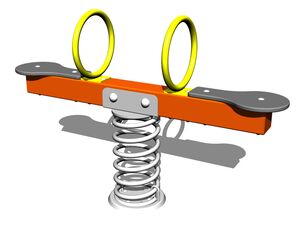 Cumpănă cu două scaune pe arc HPV1002K - metal